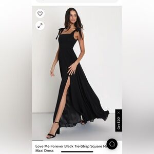 Lulus Black Love Me Forever Maxi Dress